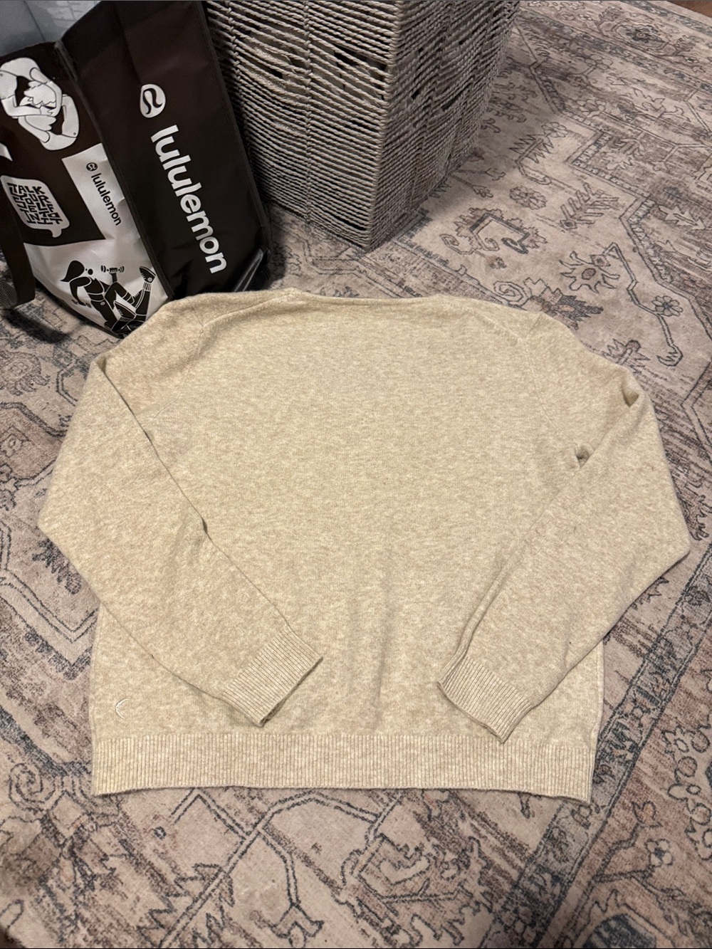 Zyia Beige Crewneck Sweater - Neutral Knit - Picture 4 of 4
